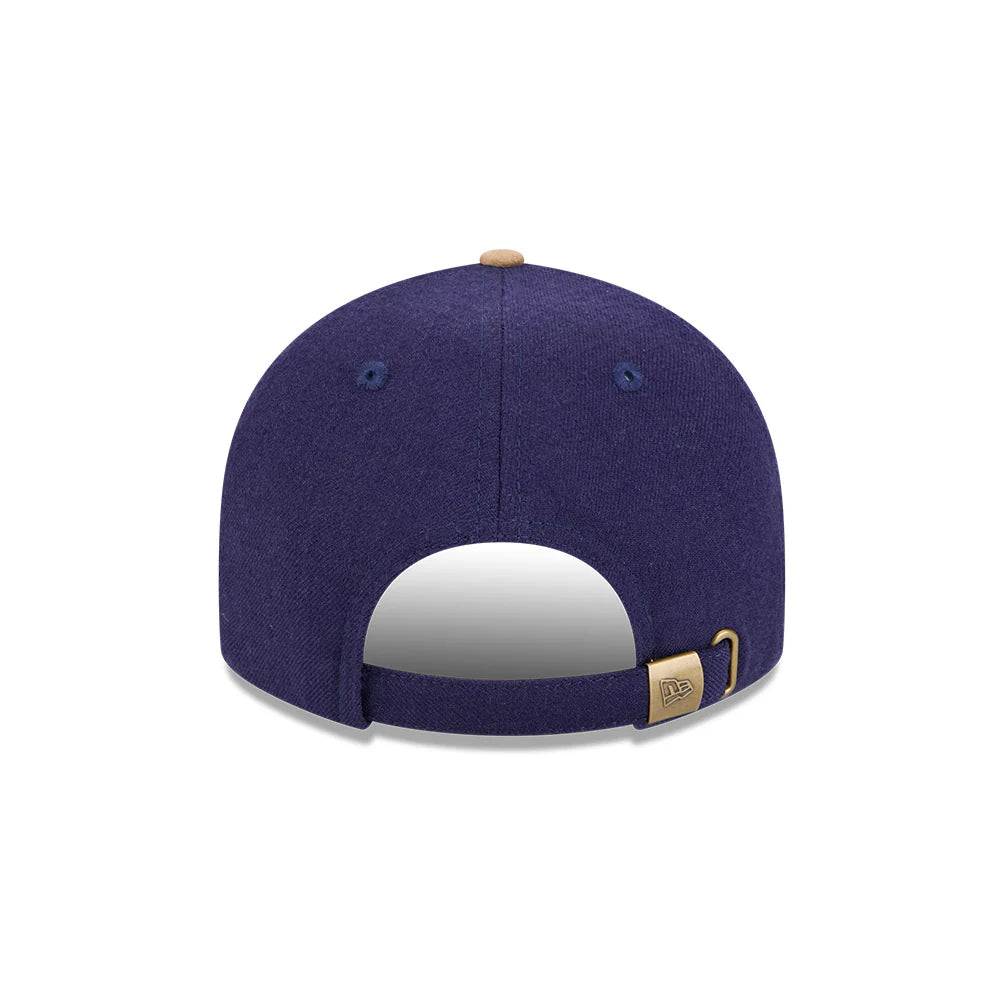 Geelong Cats Hat - AFL 2025 Retro Contrast Suede 9Fifity Strapback Cap - New Era